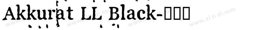 Akkurat LL Black字体转换